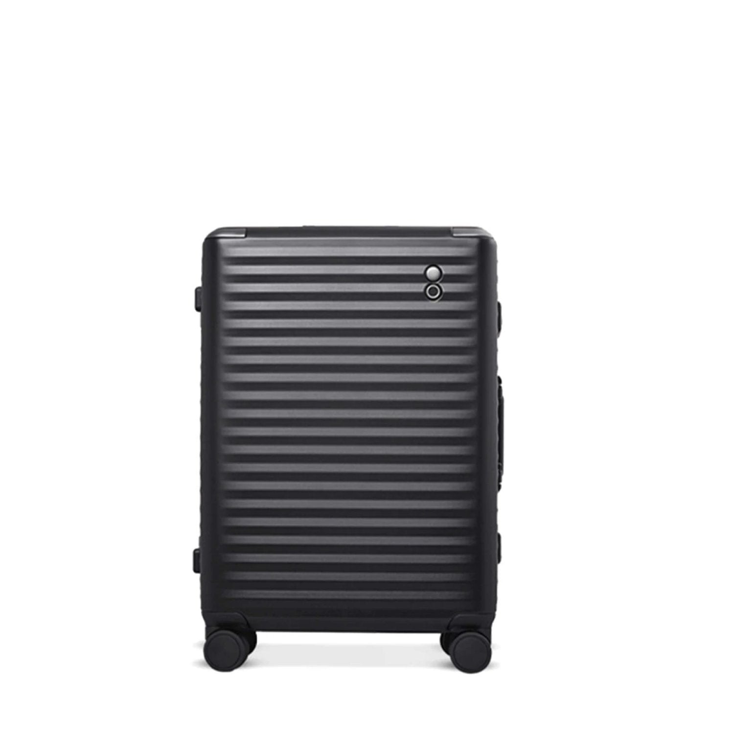 Echolac Celestra Aluminium Frame 24" Medium Luggage with Silent Spinner Wheels (Black)