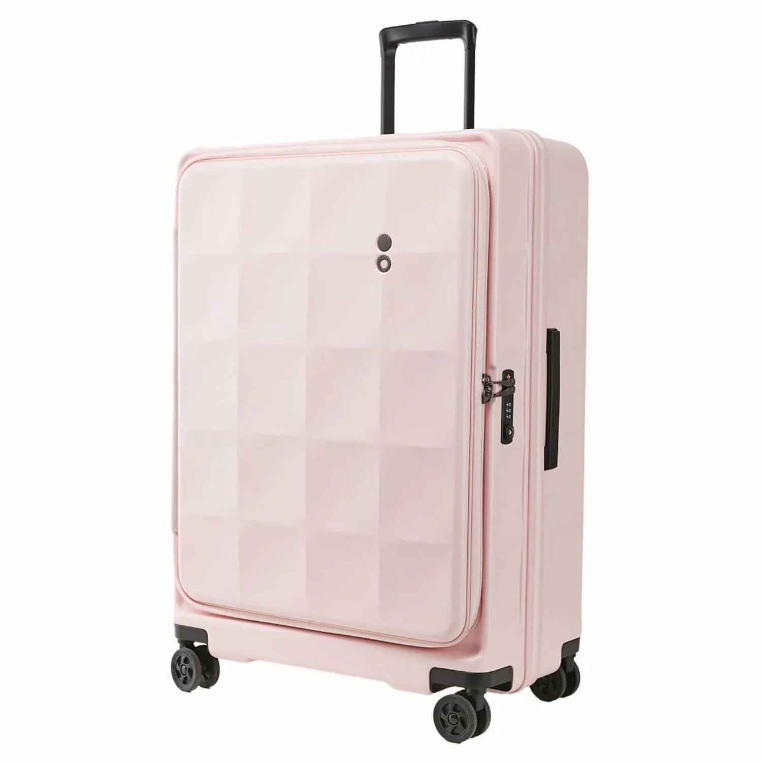 Echolac Square FX 28" Large Expandable Luggage (Light Pink)