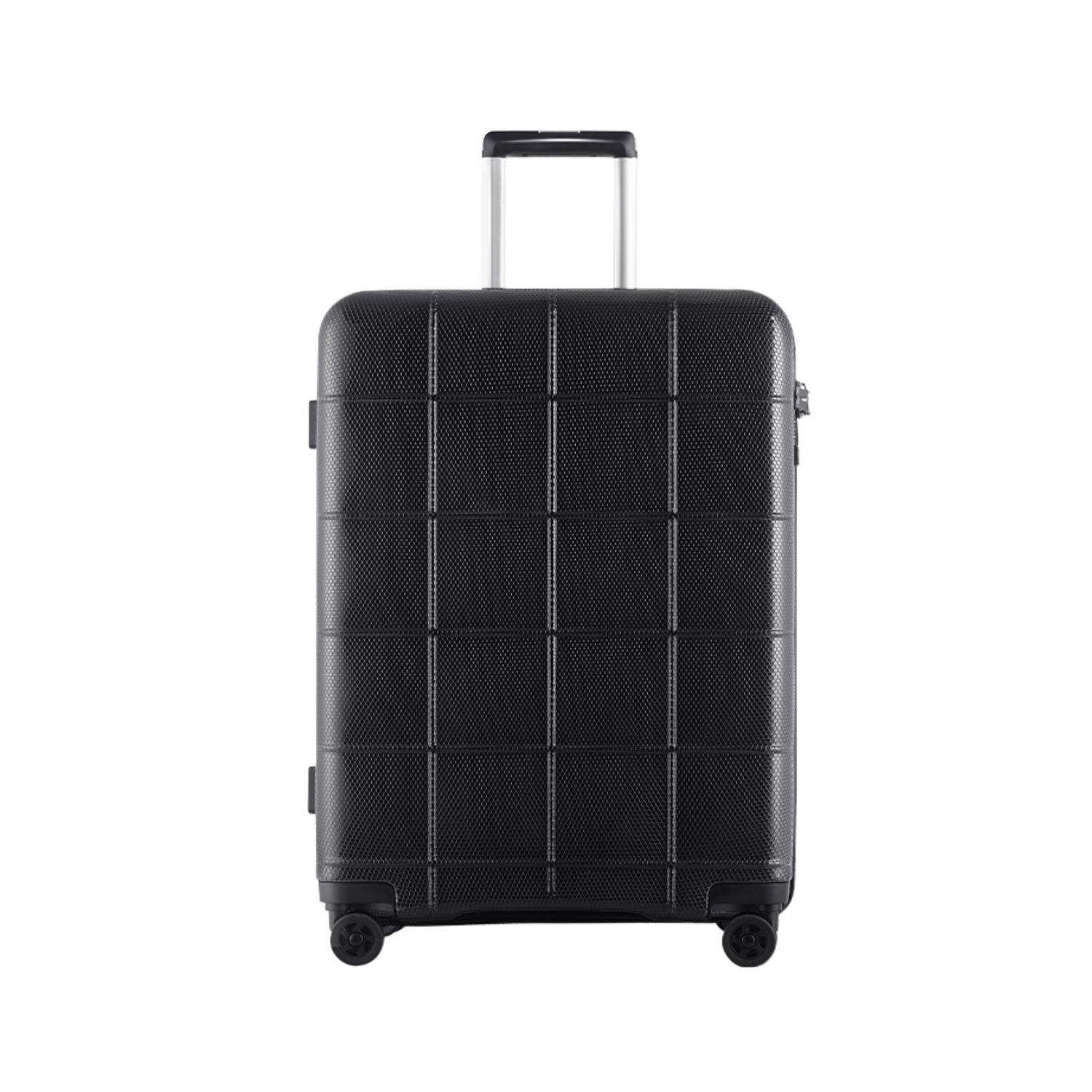 Echolac Square Pro 28" Upright Large Luggage with Super Silent Spinner Wheels - Black