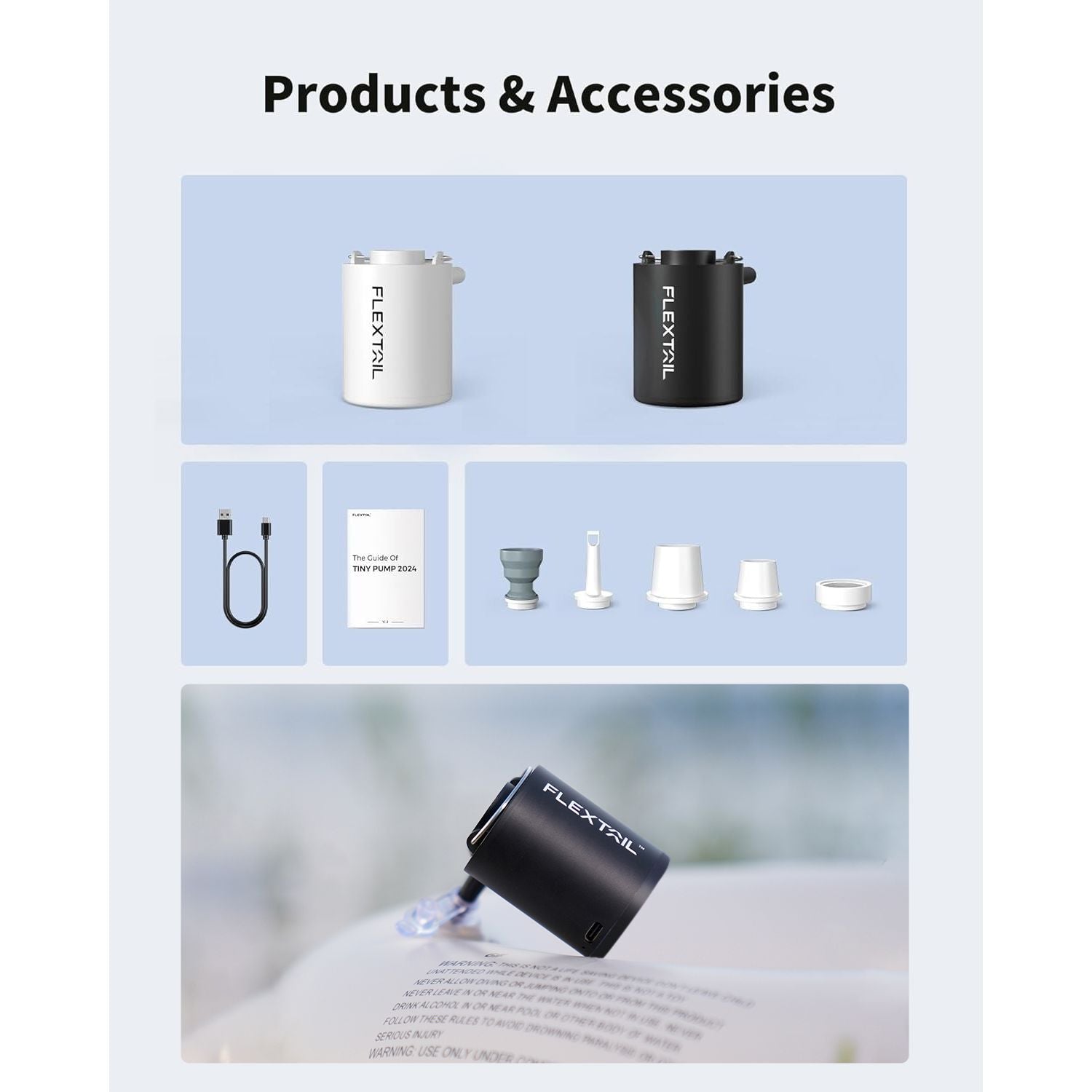 Flextail Tiny Portable Travel Vacuum Pump 2024 - White