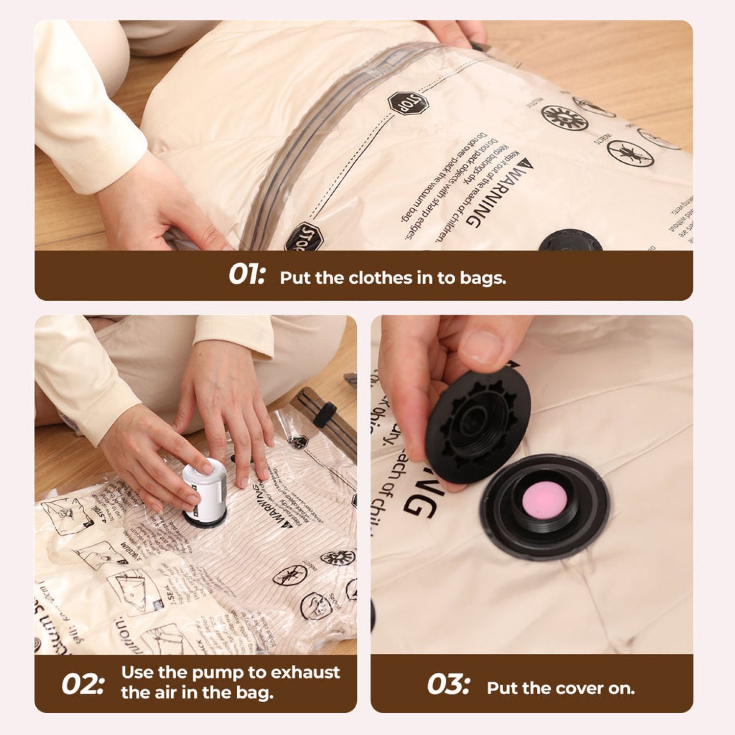 Flextail Vacuum Storage Bag (4 Pack) - Small