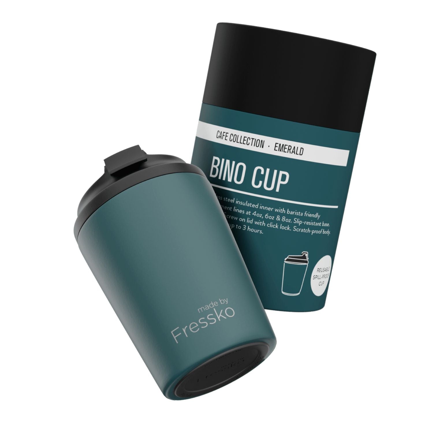 Made By Fressko Bino 8oz Insulated Stainless Steel Cup - Emerald