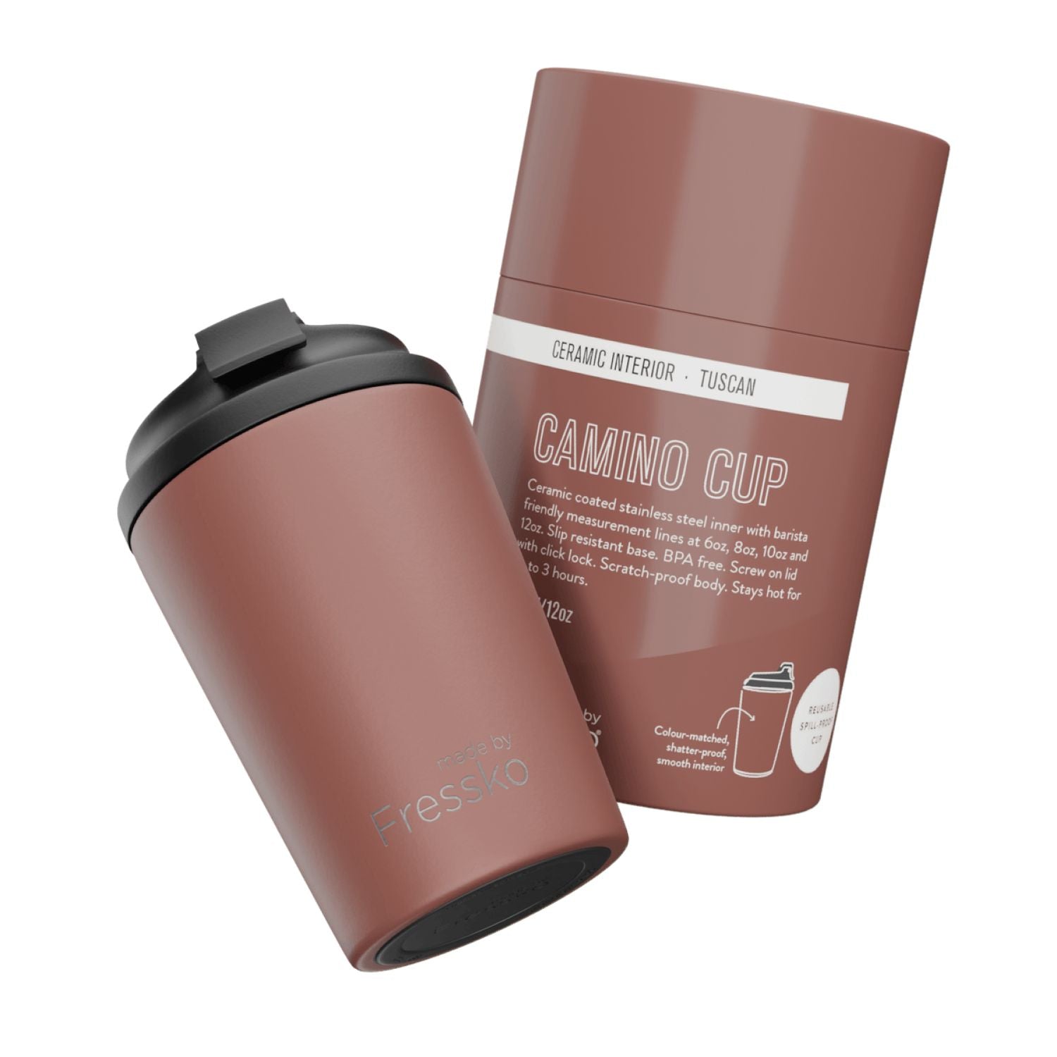 Made By Fressko Camino 12oz Insulated Ceramic Cup - Tuscan