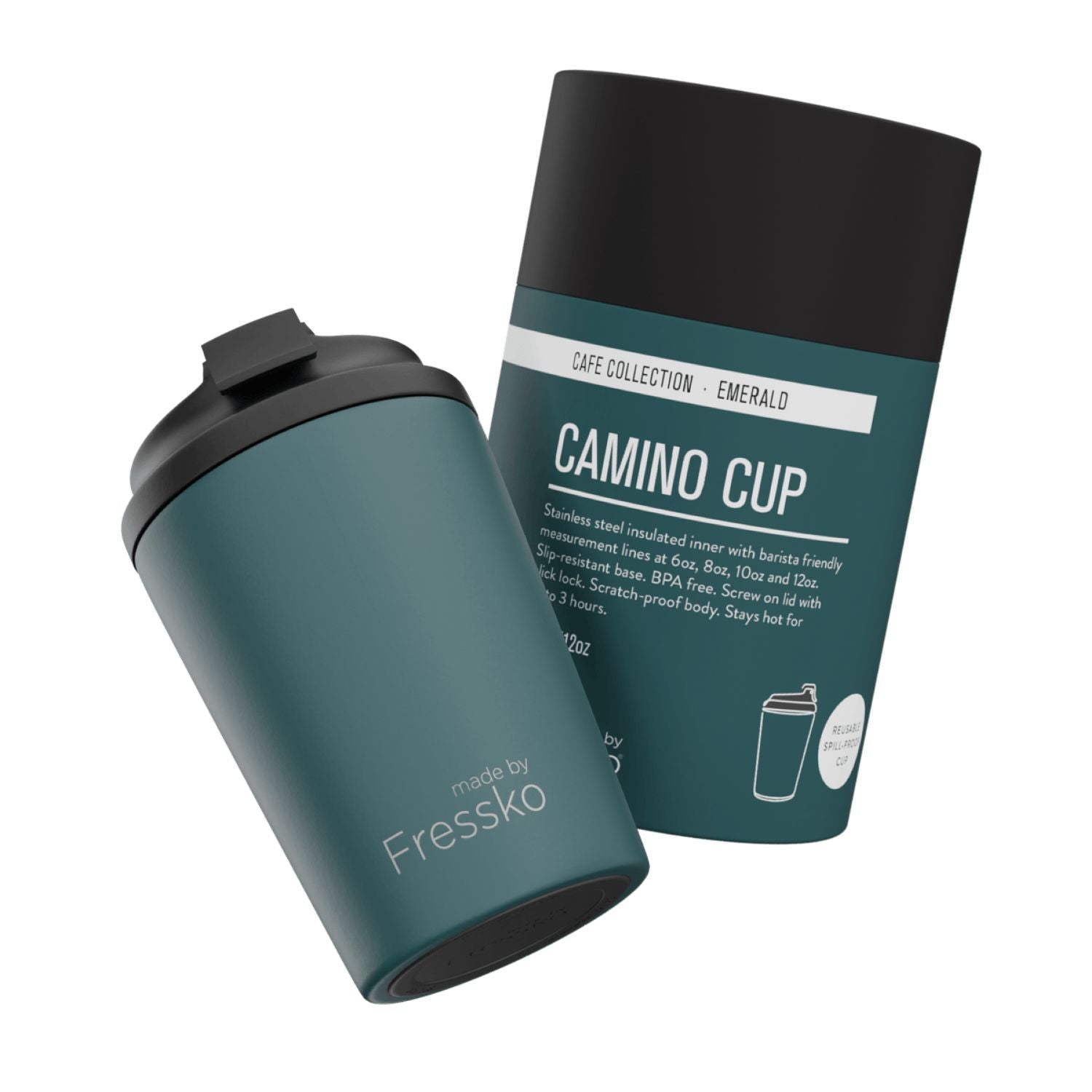 Made By Fressko Camino 12oz Insulated Stainless Steel Cup - Emerald