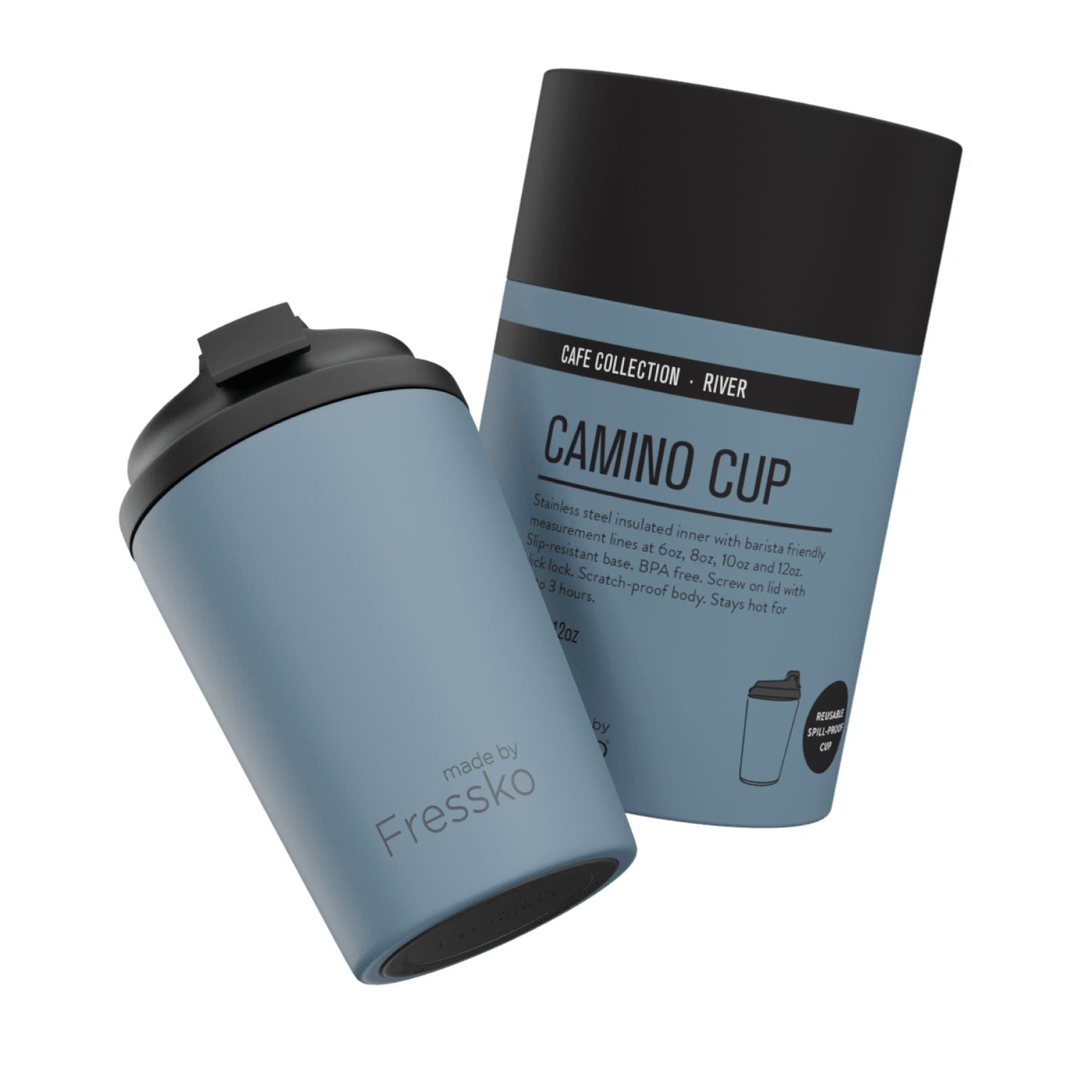 Made By Fressko Camino 12oz Insulated Stainless Steel Cup - River