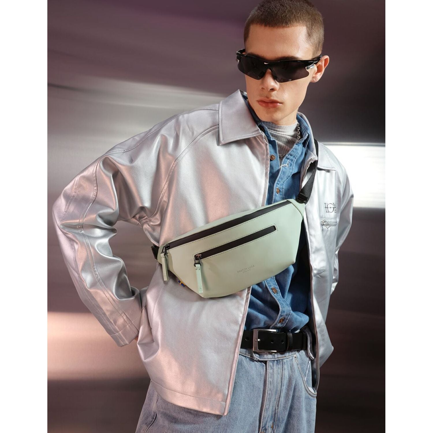 Gaston Luga Splash Bumbag - Muted Mint