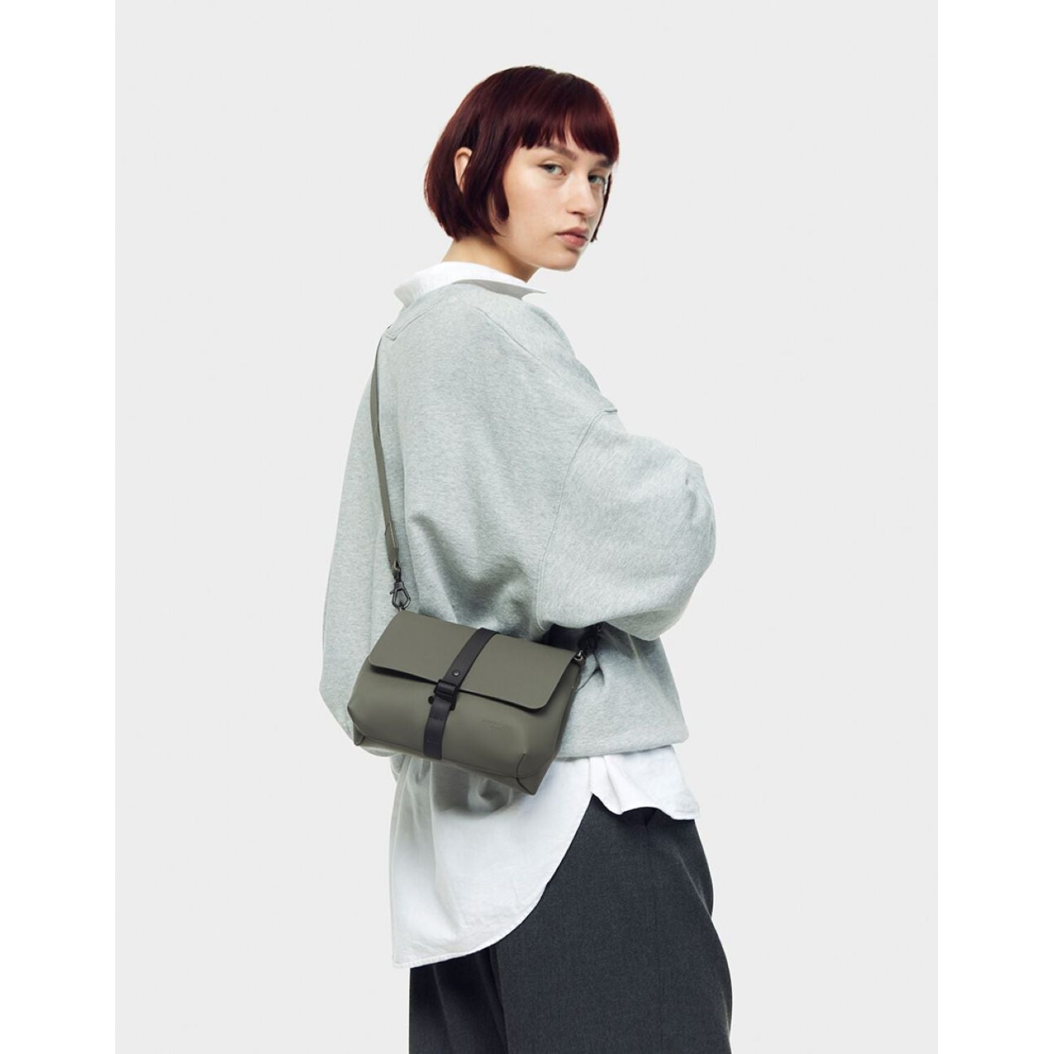 Gaston Luga Splash Crossbody Bag - Olive