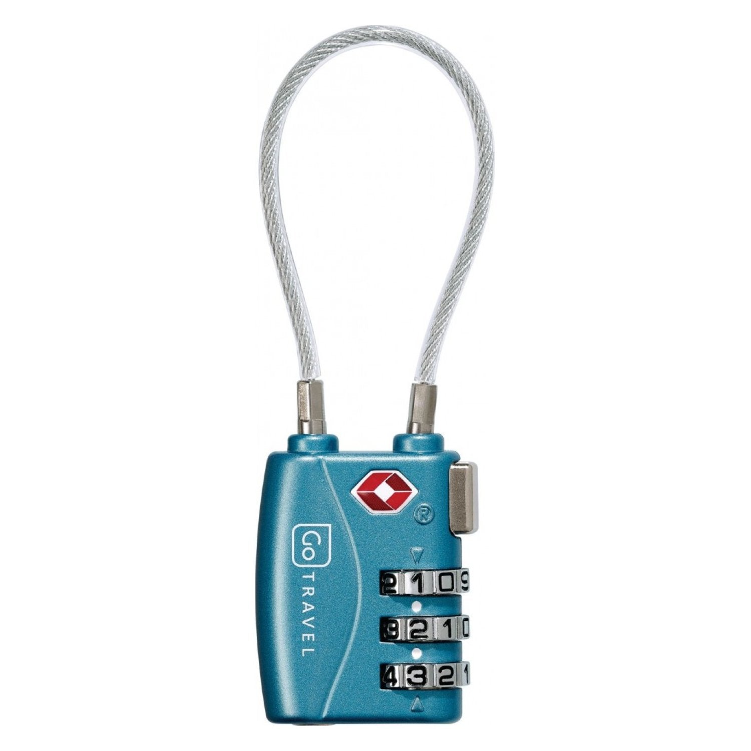 Go Travel Combi Cable Travel Sentry Approved Lock - Blue/Sliver