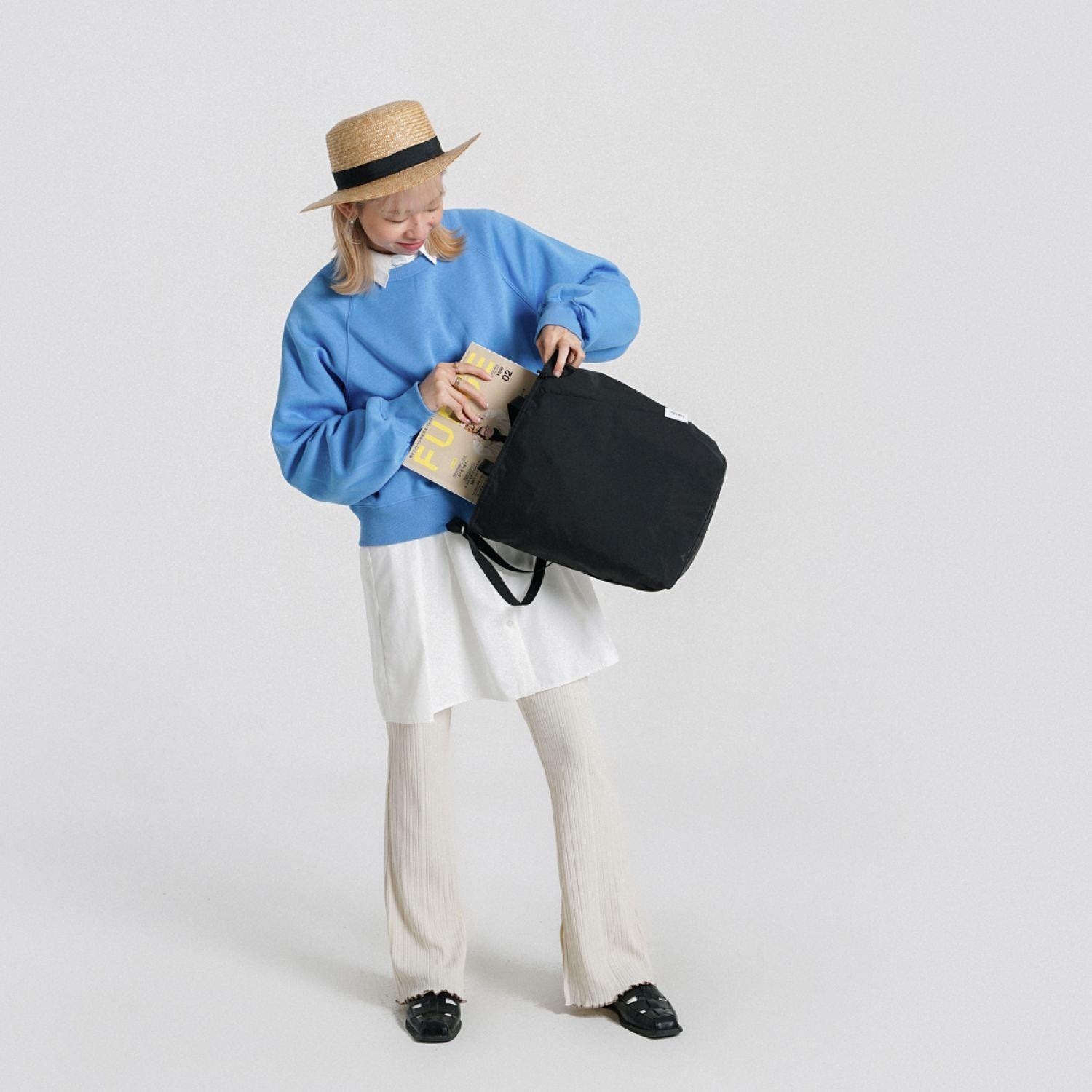 Hellolulu Collin 2 Sided Shoulder (M) (Black)