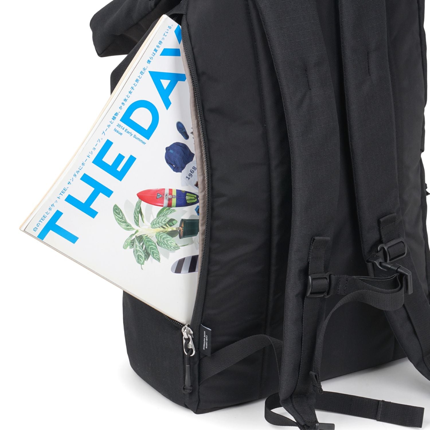 Hellolulu Gio Utility Flap Backpack L Recycled (Charcoal Black)
