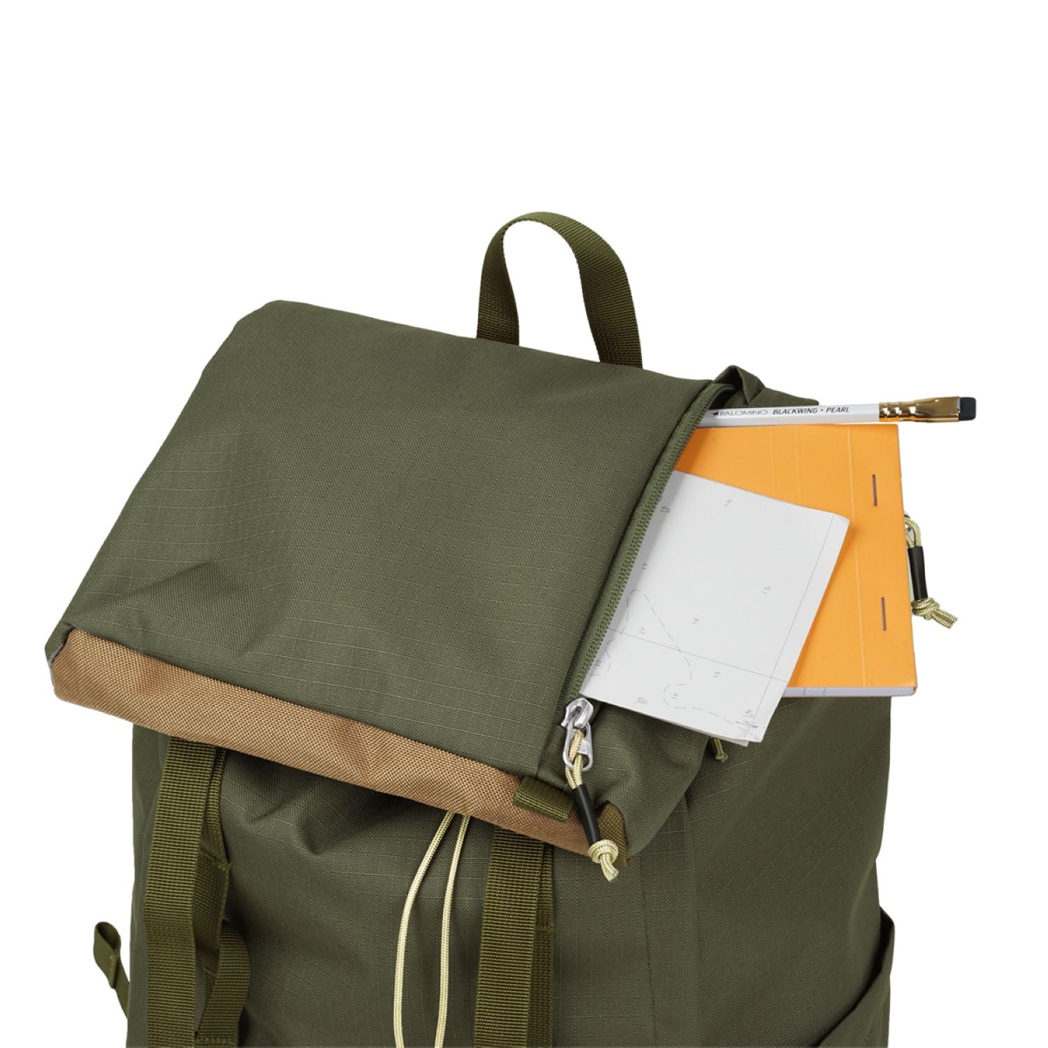 Hellolulu Gio Utility Flap Backpack L Recycled (Olive Drab)
