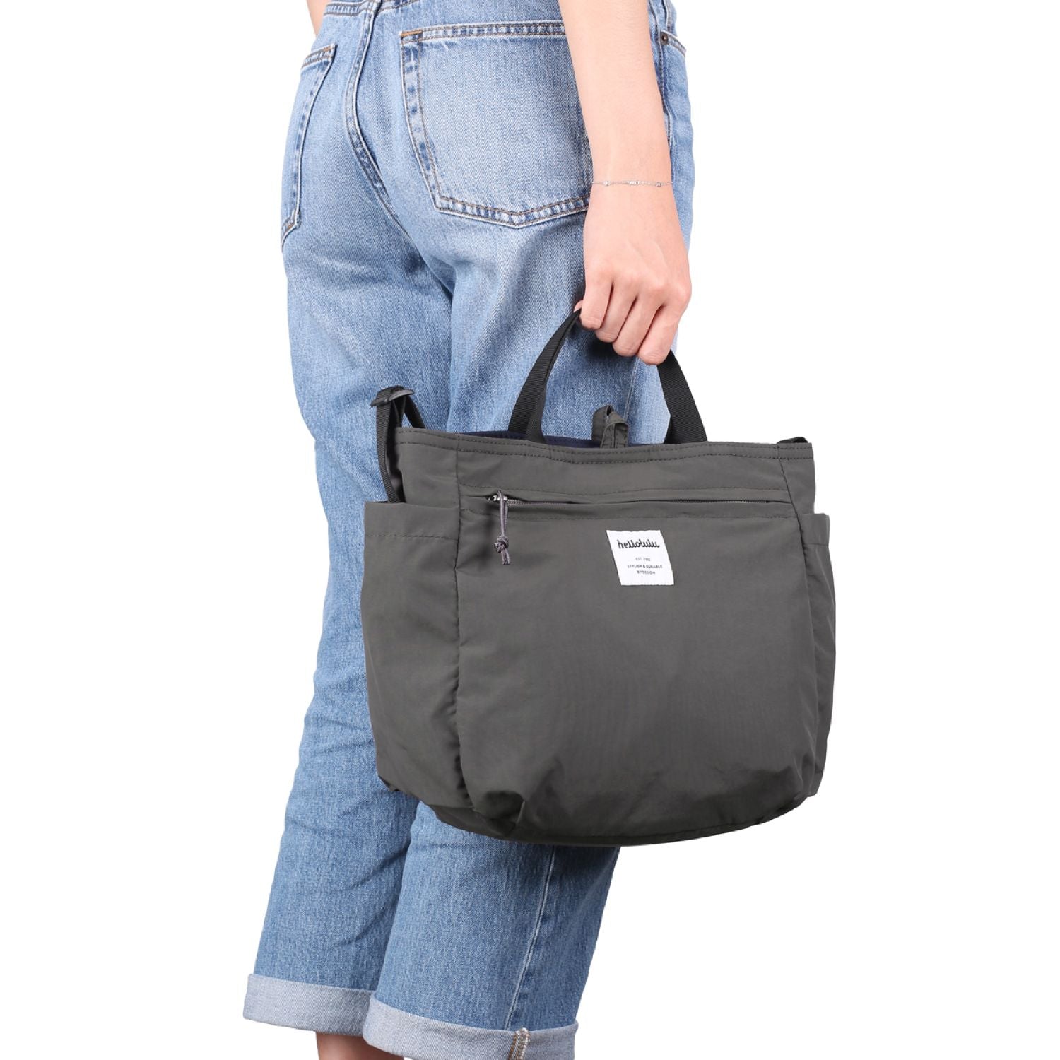 Hellolulu Jolie Double Sided 2 Way Shoulder Bag (Prussian Blue/Iron Gray)