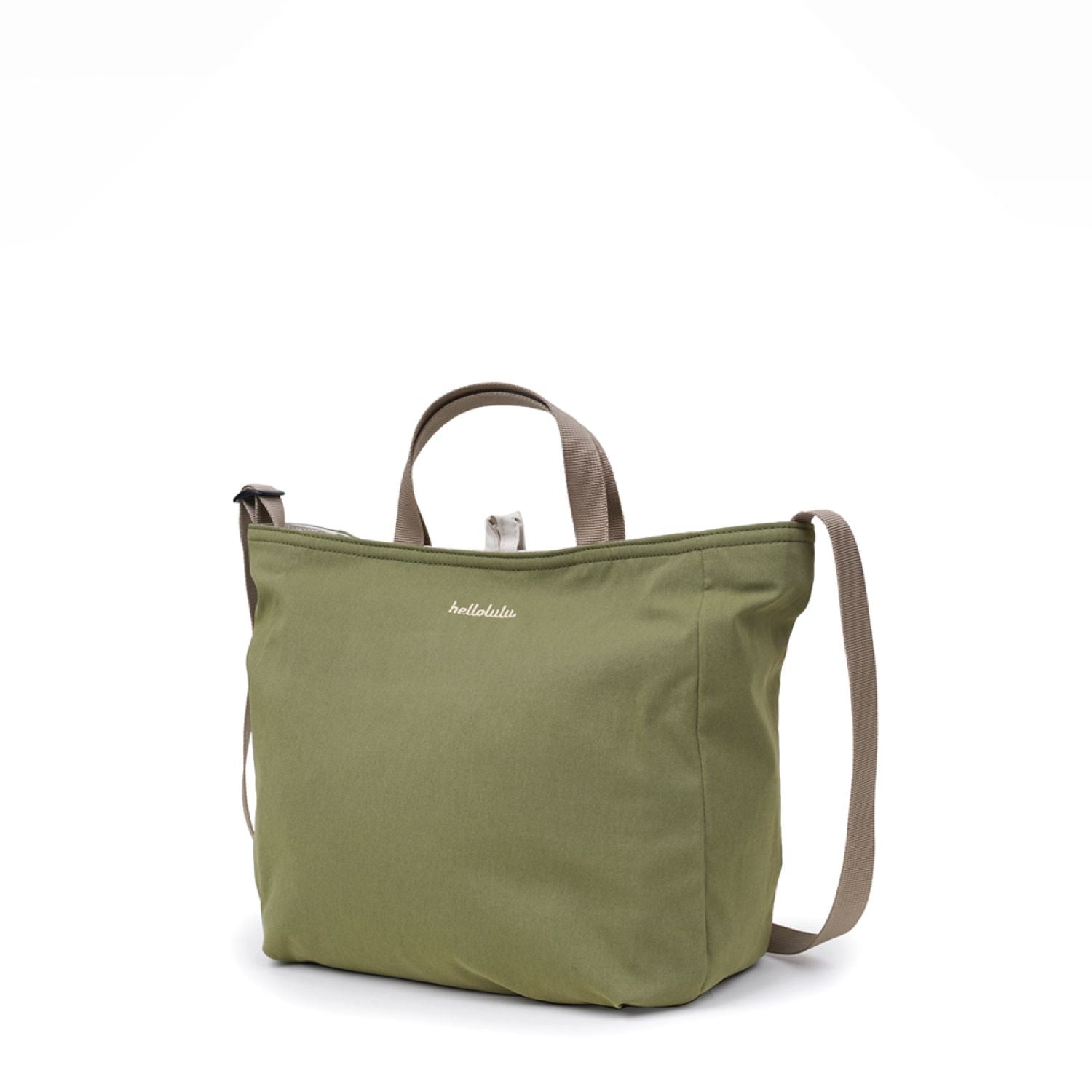 Hellolulu Jolie Double Sided 2 Way Shoulder Bag Recycled (Bright Olive/Linen)