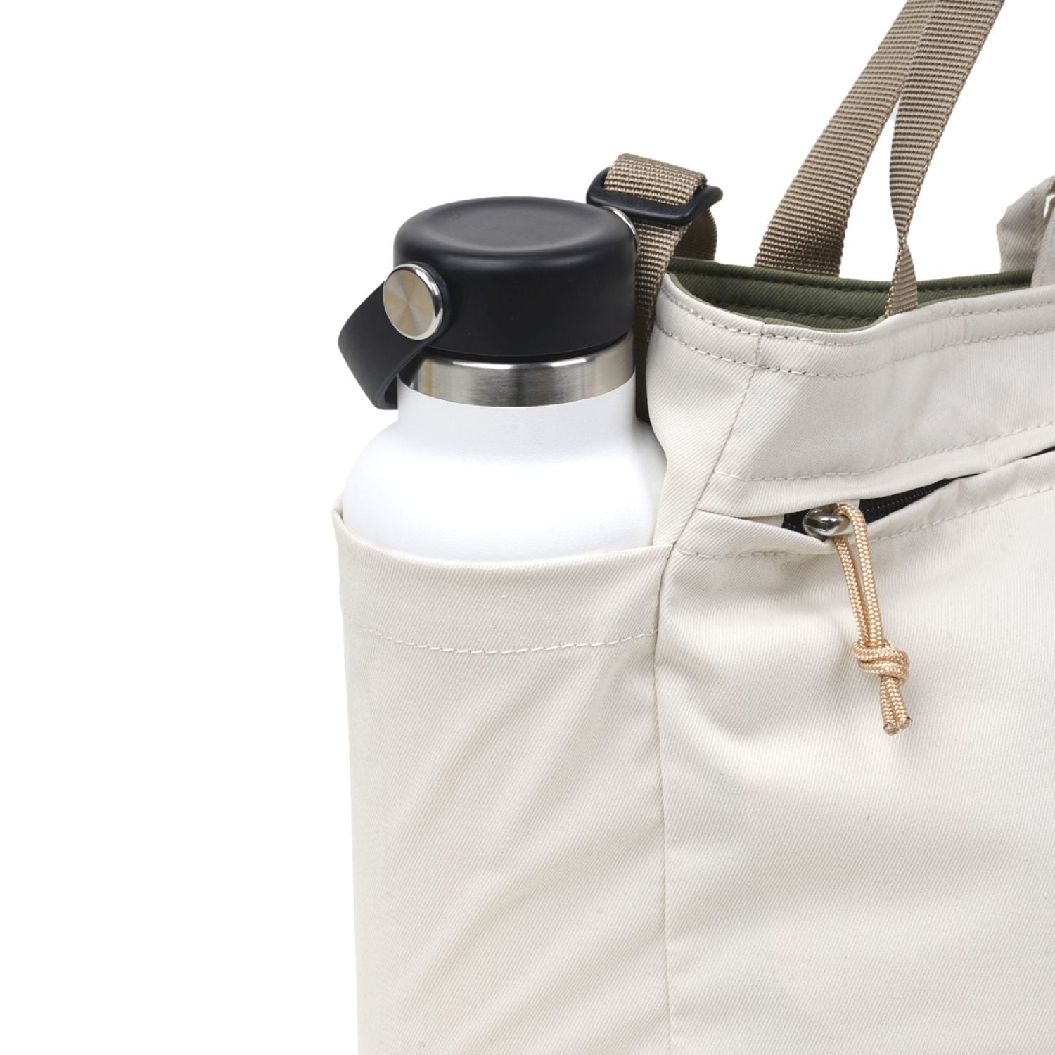 Hellolulu Jolie Double Sided 2 Way Shoulder Bag Recycled (Bright Olive/Linen)