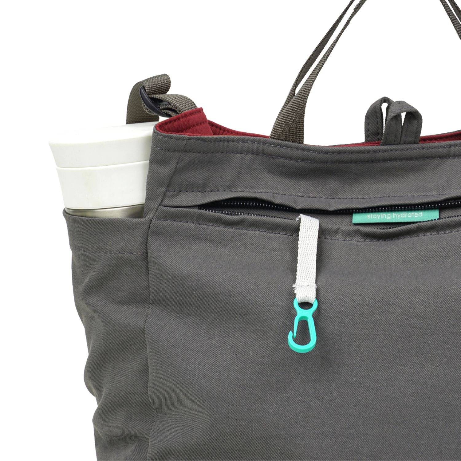 Hellolulu Jolie Double Sided 2 Way Shoulder Bag Recycled (Berry Wine/Glacier Gray)