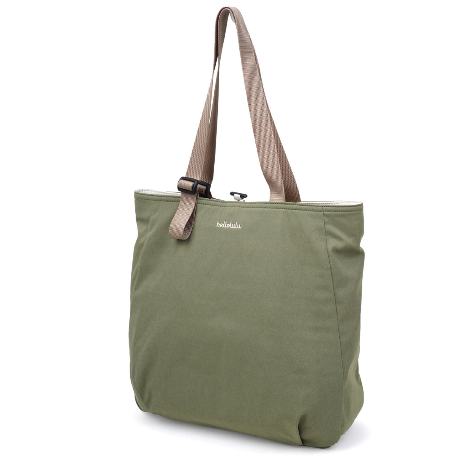 Hellolulu Jonna Double Sided Versatile Tote Recycled (Bright Olive/Linen)