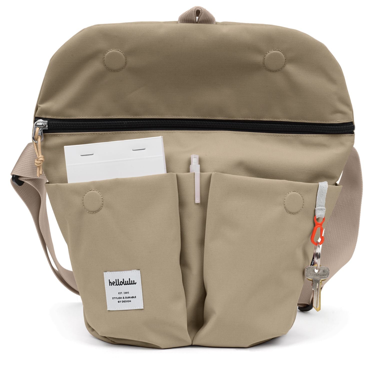 Hellolulu Kasen Shoulder Bag Recycled (Fog Khaki)