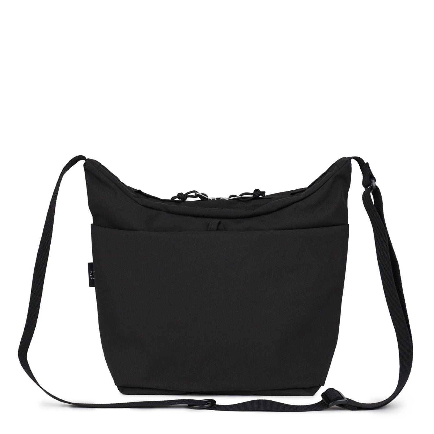 Hellolulu Lucas Wide Zip Shoulder Bag (Flat Black)