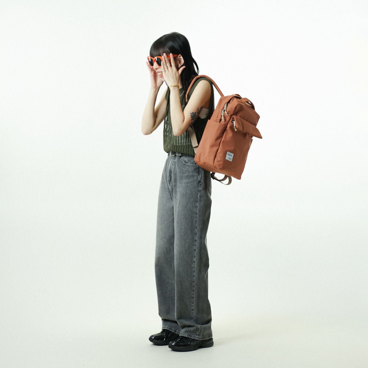 Hellolulu Mini Carter Backpack Recycled (Russet Brown)