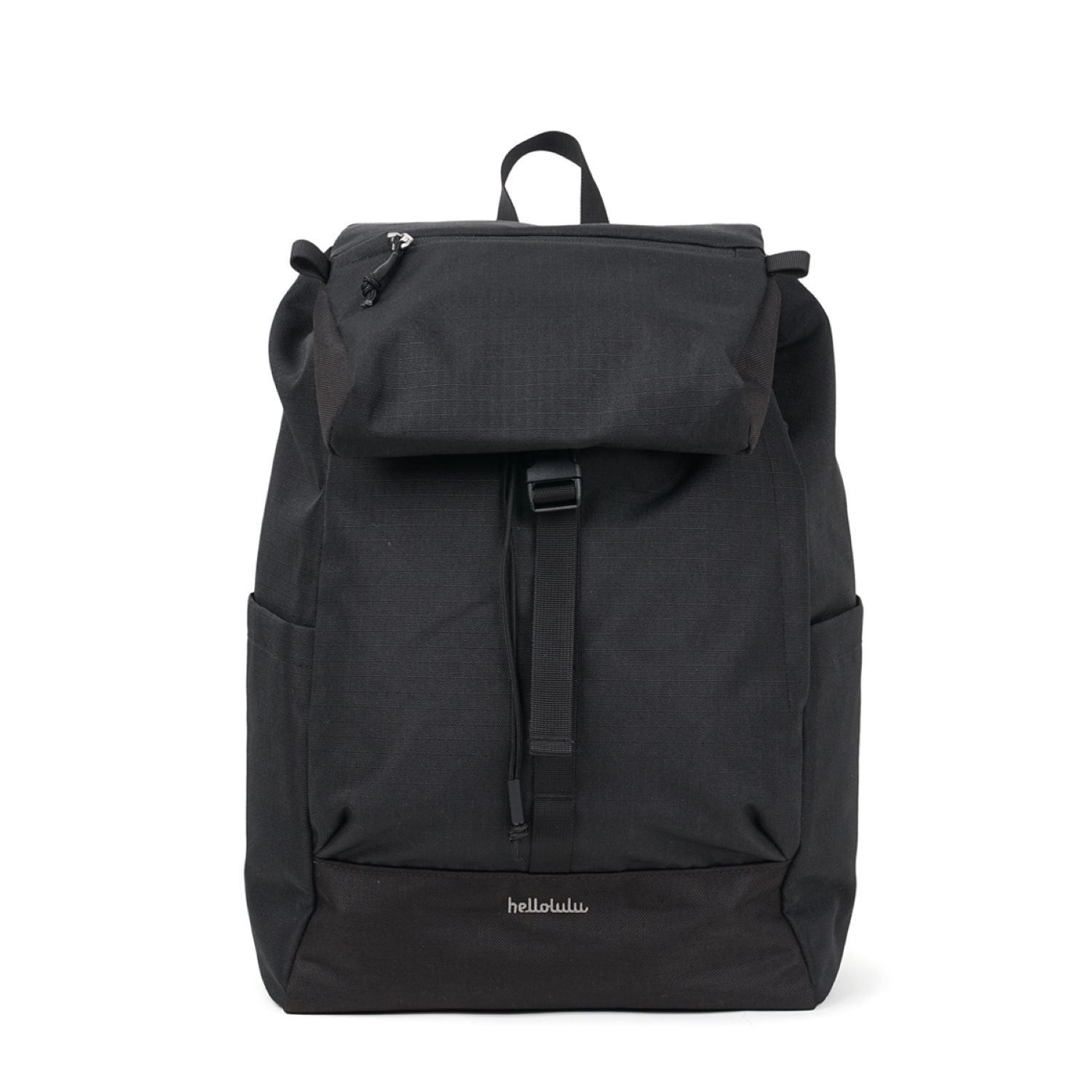 Hellolulu Saro Utility Flap Backpack M Recycled (Charcoal Black)
