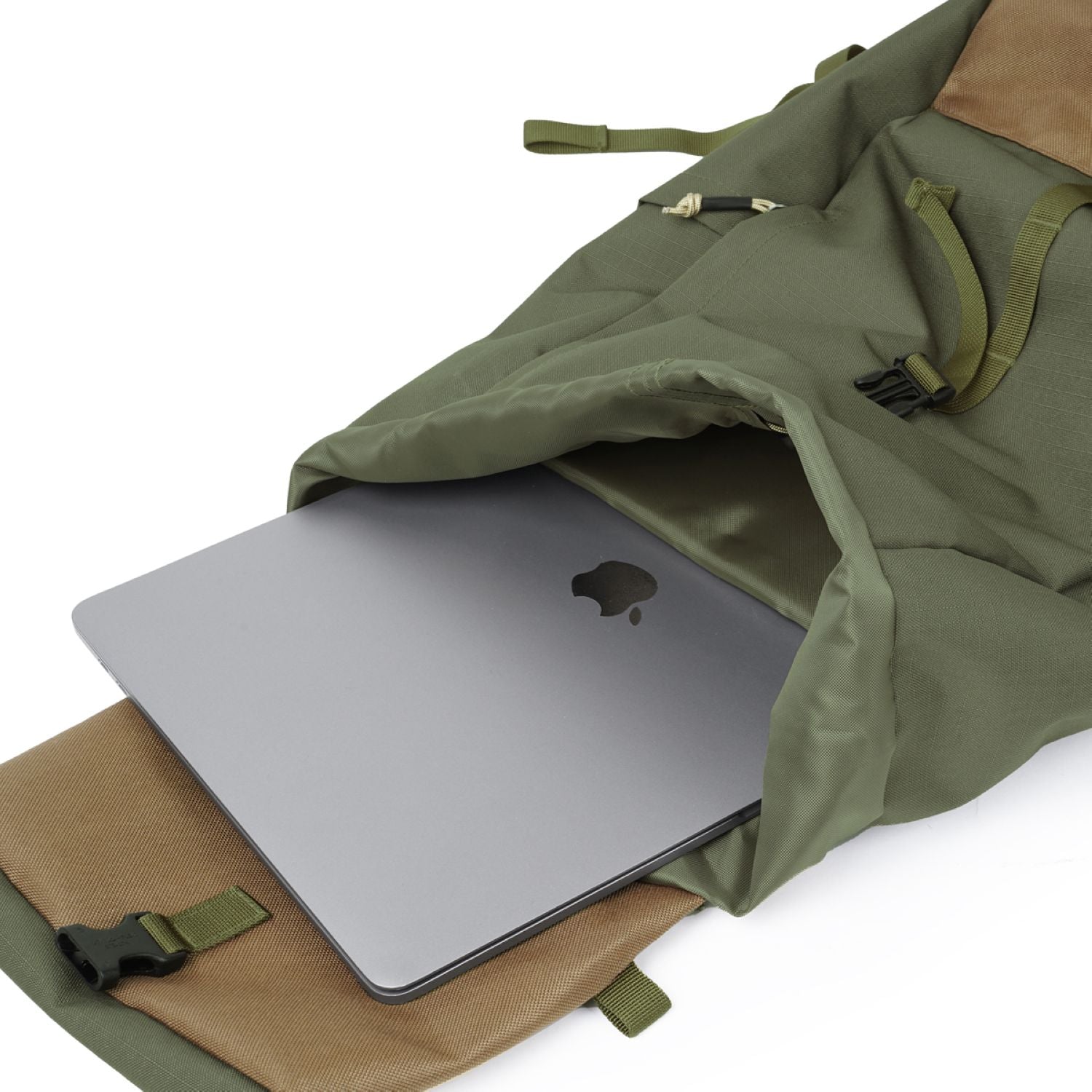 Hellolulu Saro Utility Flap Backpack M Recycled (Olive Drab)
