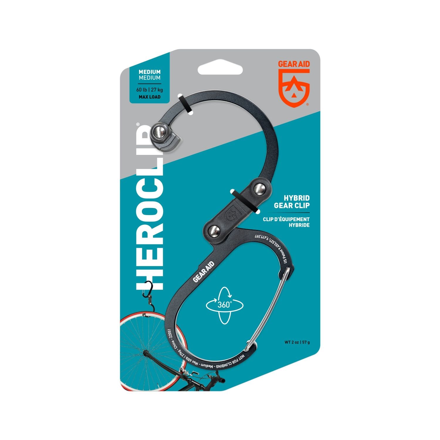 Heroclip Carabiner Medium - Black & Red