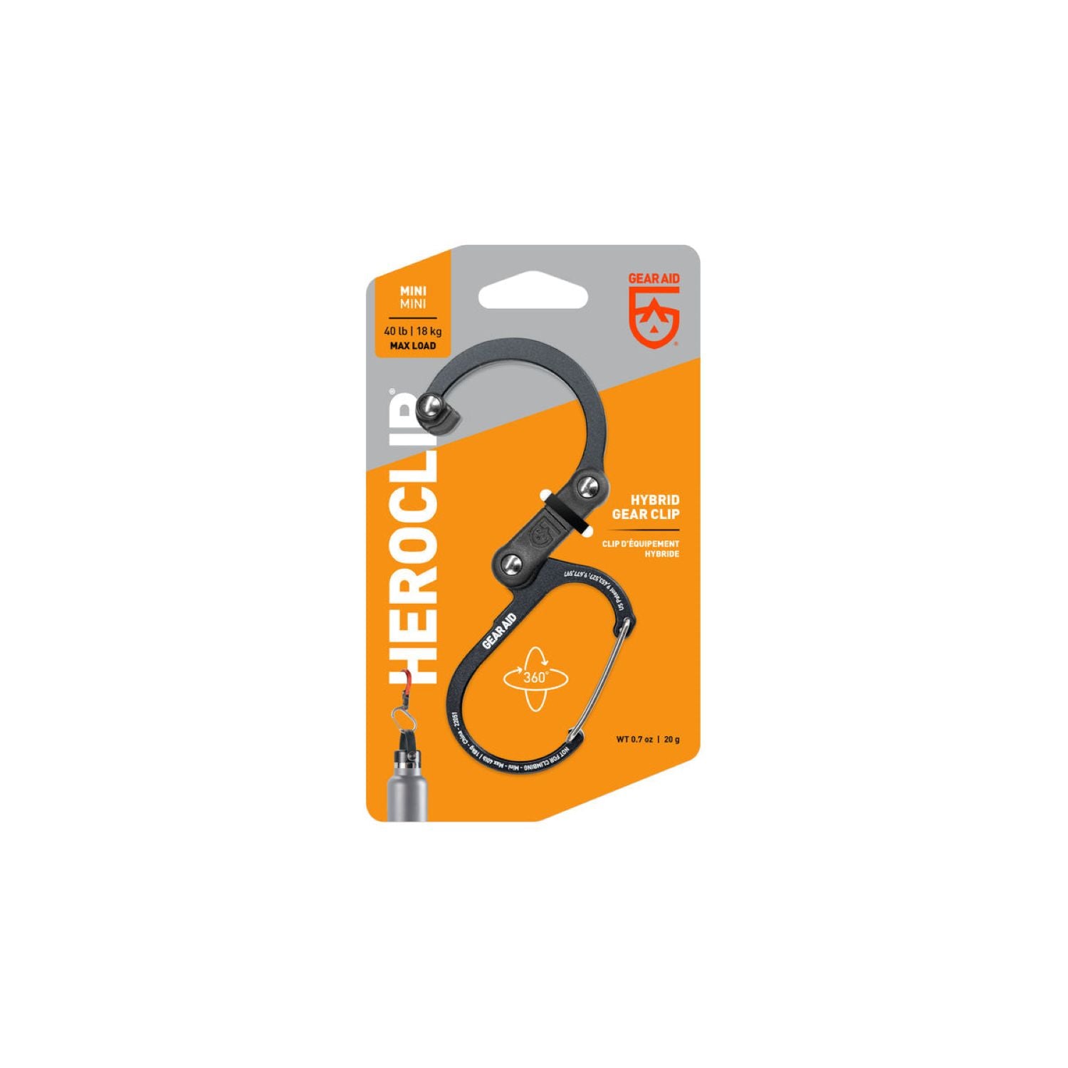 Heroclip Carabiner Mini - Black & Blue