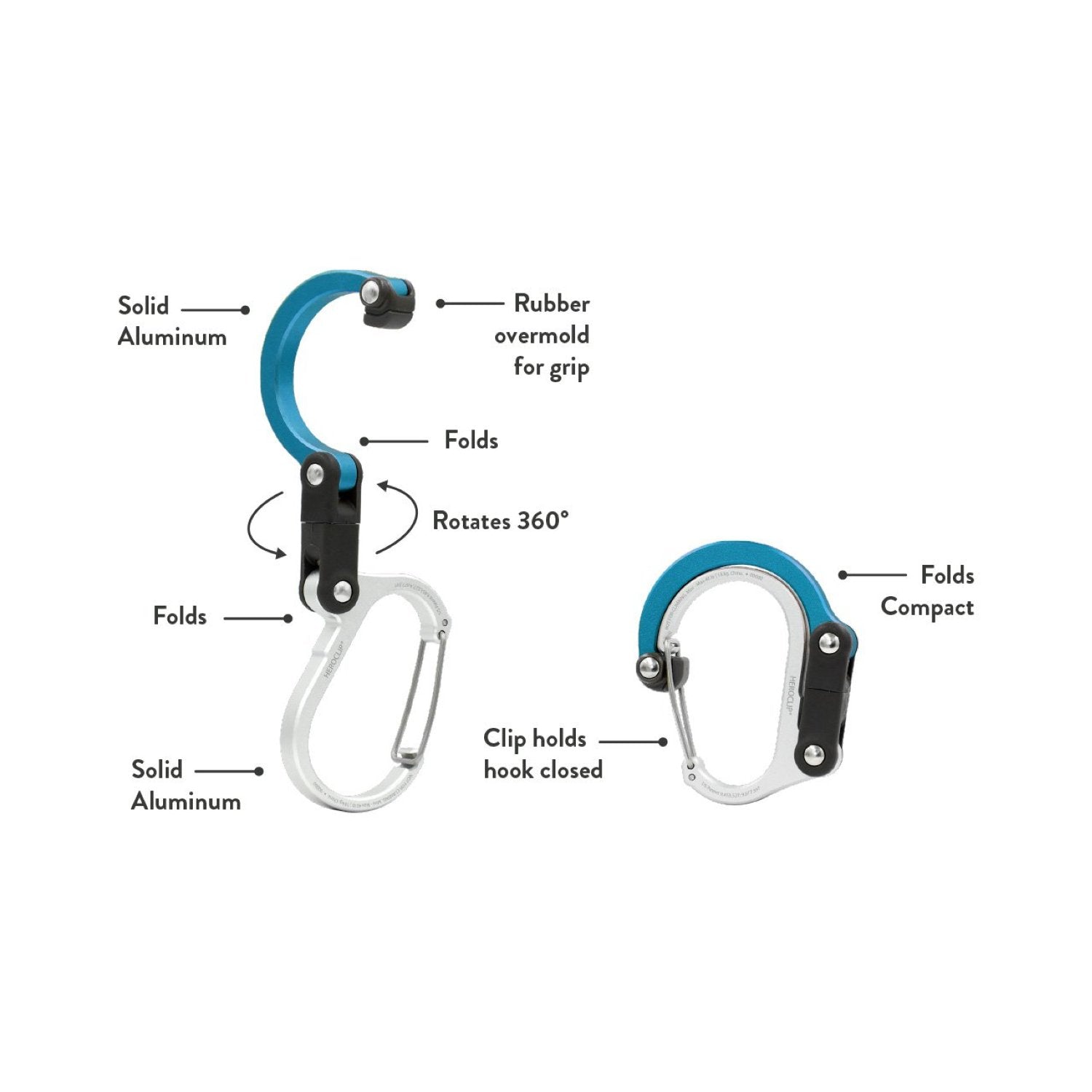 Heroclip Carabiner Mini - Blue Steel