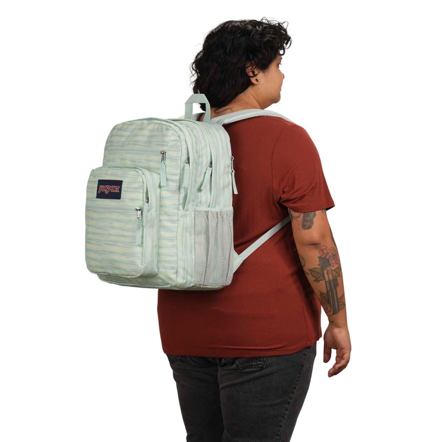 Jansport Big Student Backpack - 70s Space Dye Fresh Mint