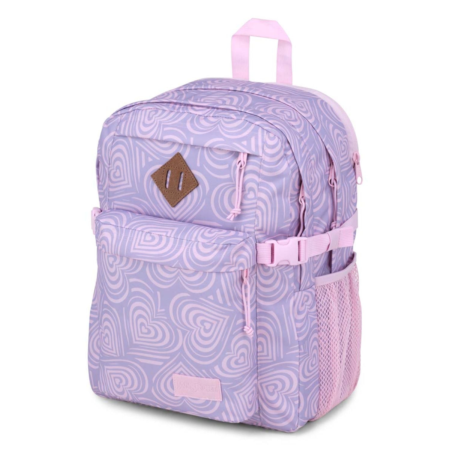 Jansport Main Campus Backpack - Heavenly Hearts Pink