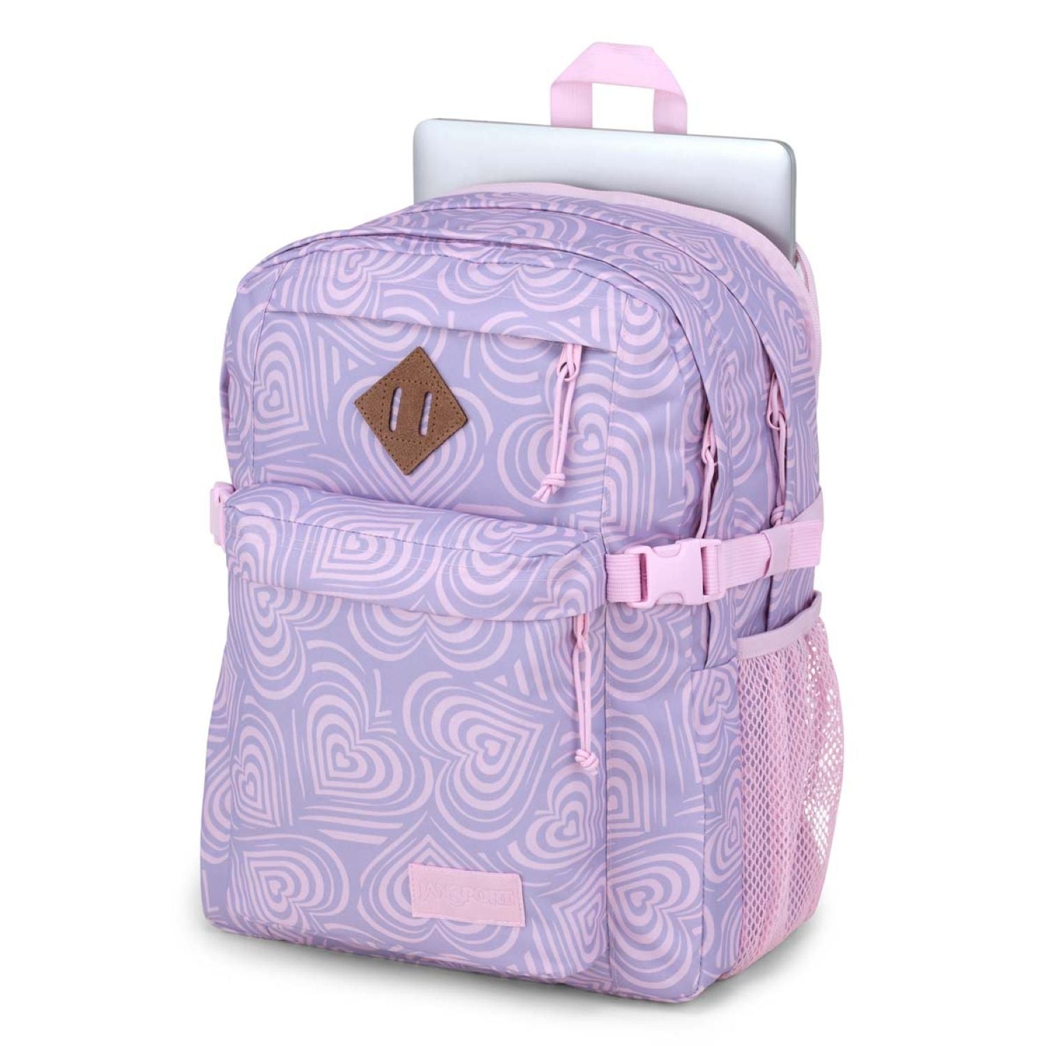 Jansport Main Campus Backpack - Heavenly Hearts Pink