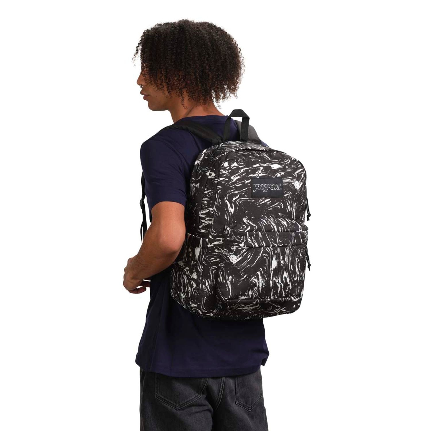 Jansport Superbreak Backpack - Marbled Motion Black