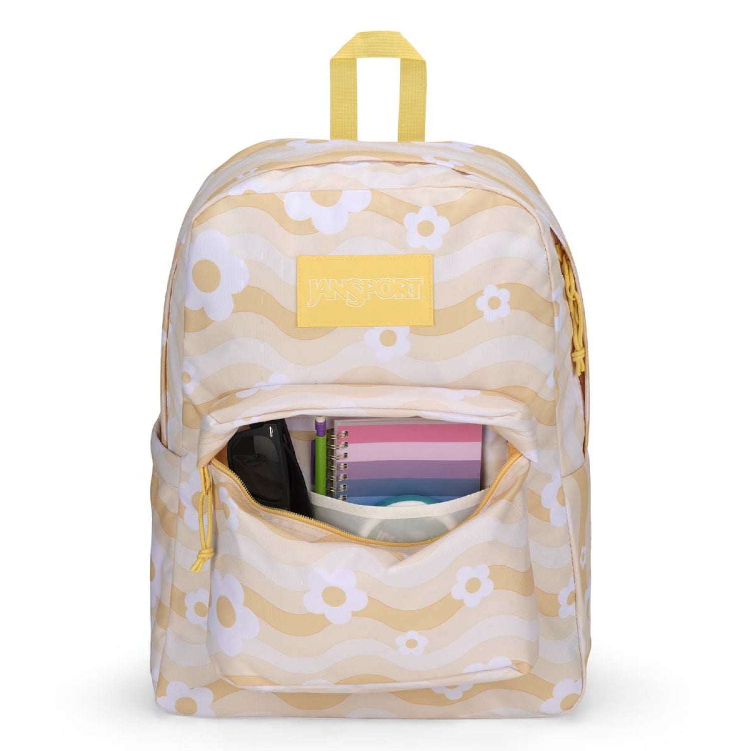Jansport Superbreak Plus Backpack - Flower Power Yellow