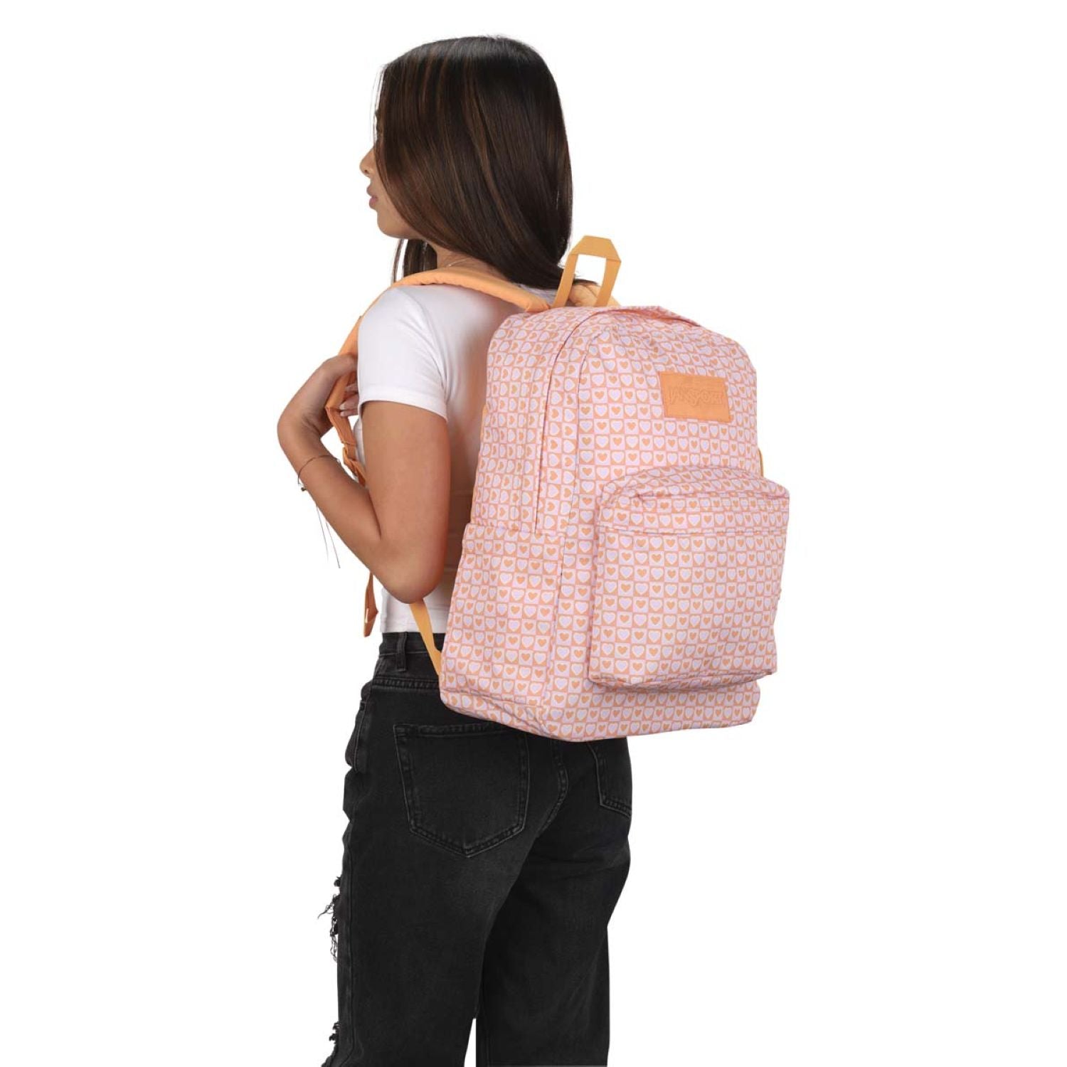 Jansport Superbreak Plus Backpack - Hyped Hearts Pink