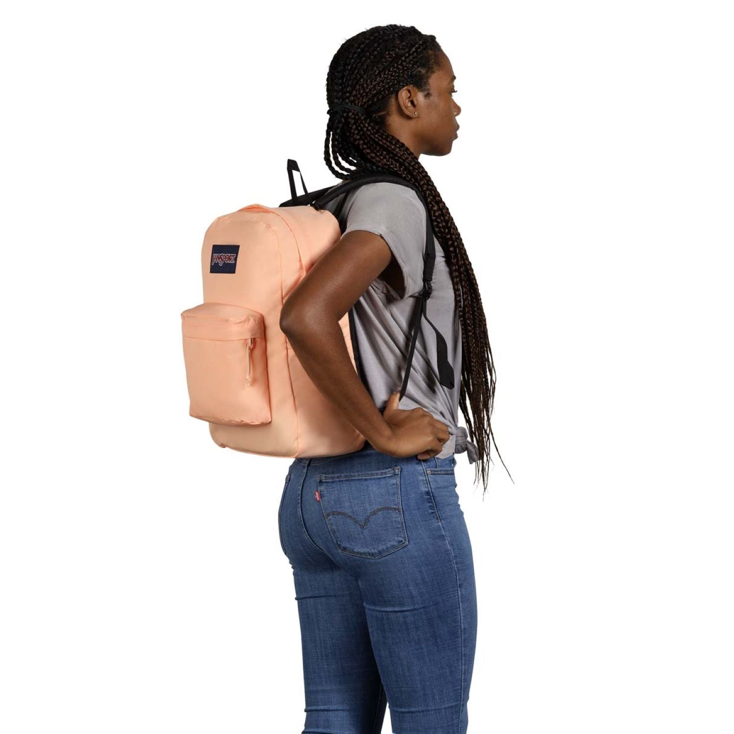 Jansport Superbreak Plus Backpack - Peach Neon