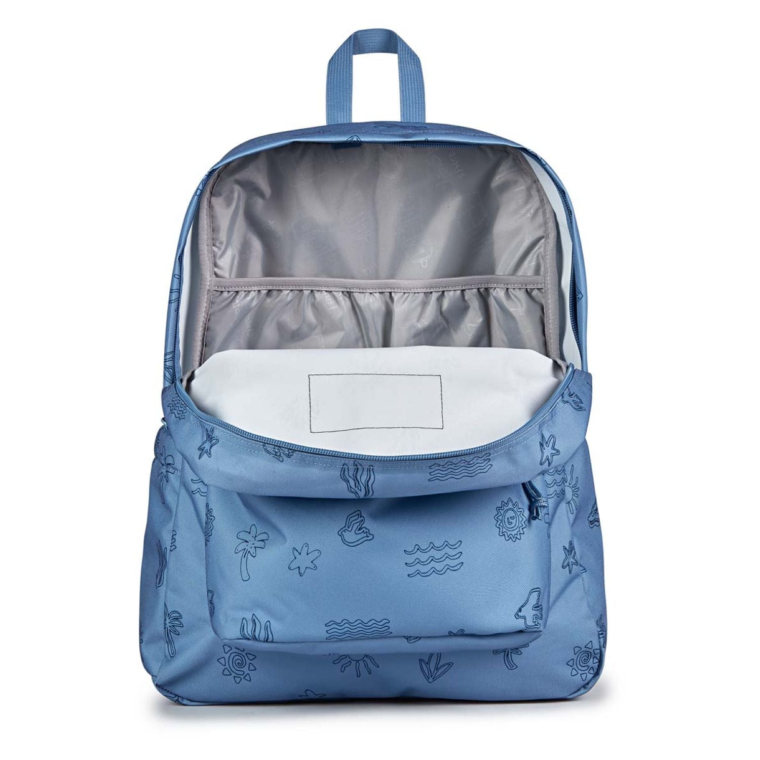 Jansport Superbreak Plus Backpack - Sunny Sketches Blue