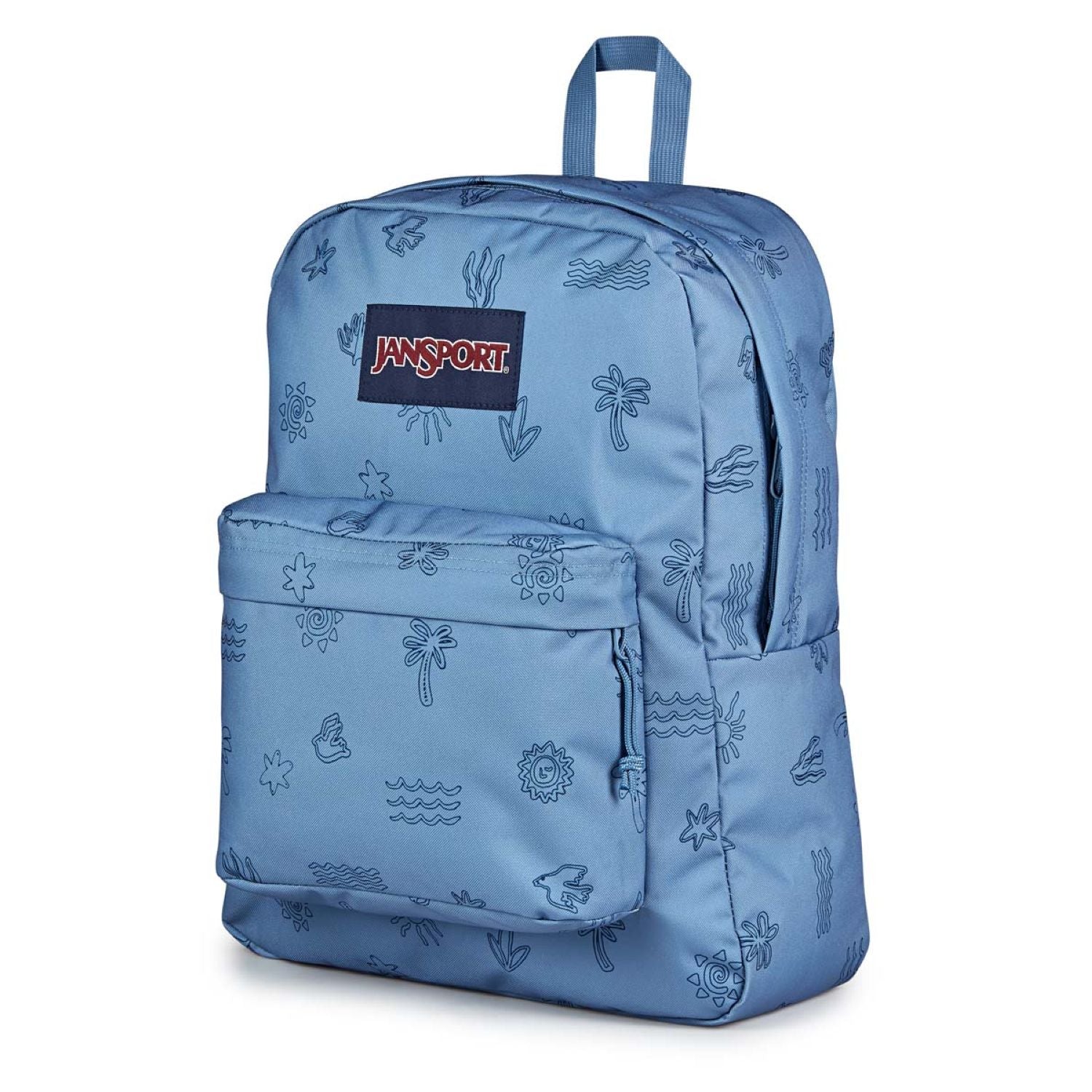 Jansport Superbreak Plus Backpack - Sunny Sketches Blue