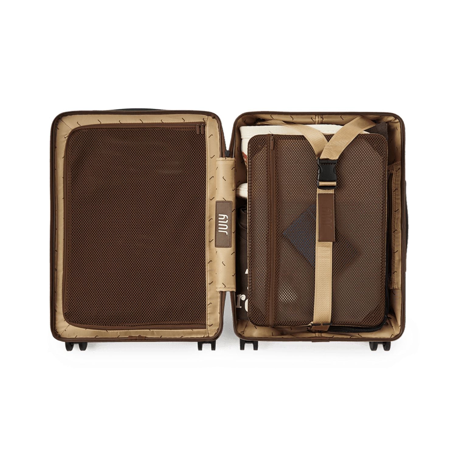 July Carry On Original Polycarbonate 21" Luggage With Power Bank & Usb/Usb-C Cable (Limited Edition) - Dark Brown