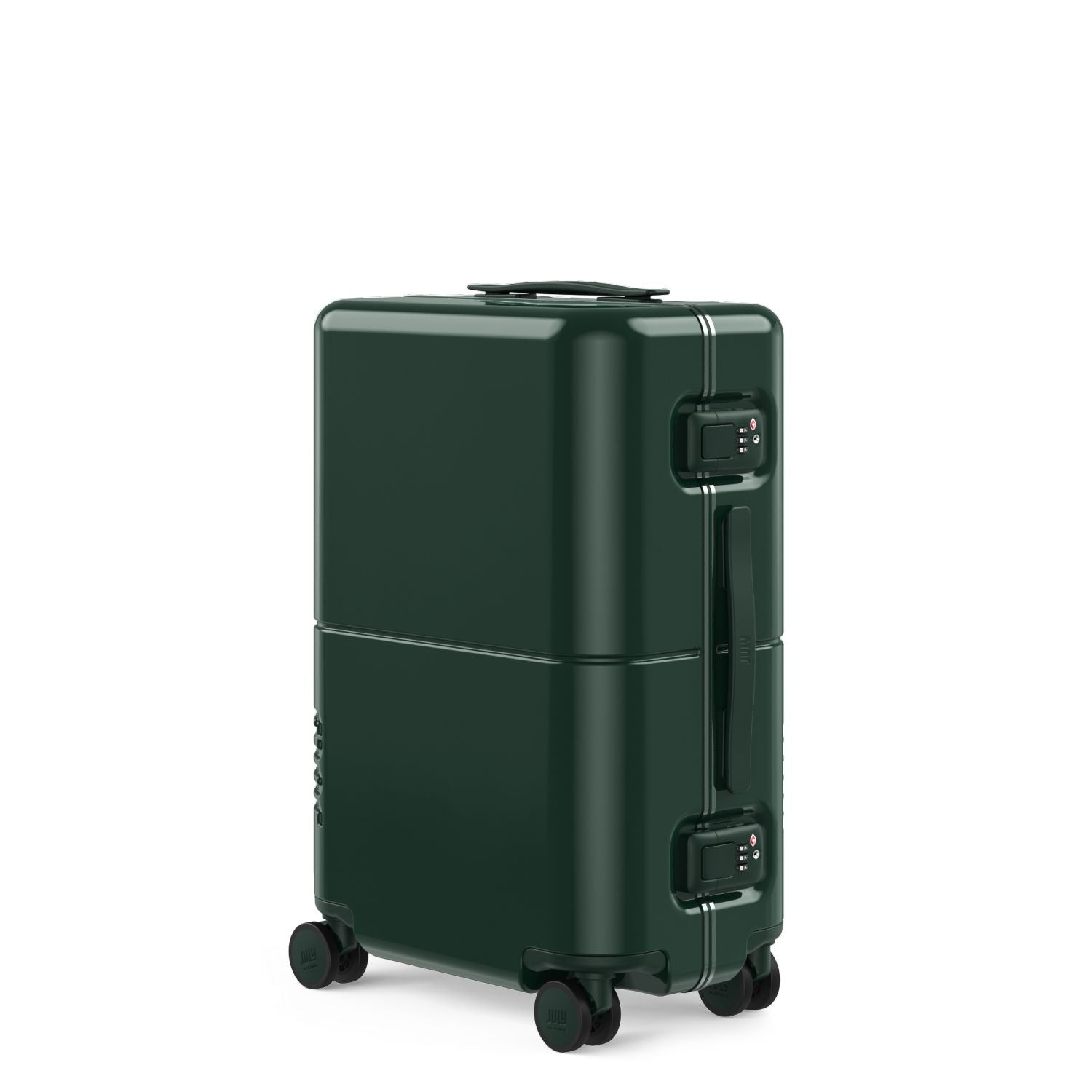 July Carry On Trunk Polycarbonate 21" Luggage With Fast Charge Usb-C Cable - Forest