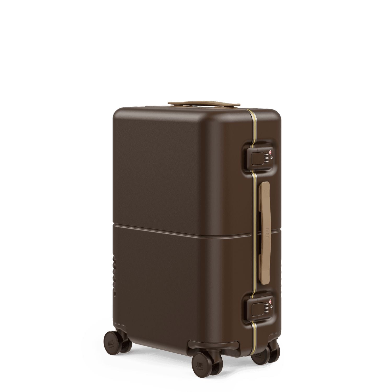 July Carry On Trunk Polycarbonate 21" Luggage With Fast Charge Usb-C Cable - Brown