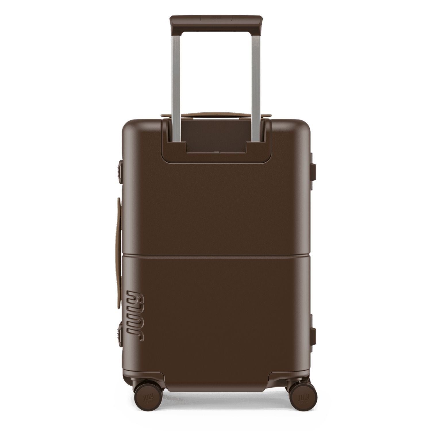July Carry On Trunk Polycarbonate 21" Luggage With Fast Charge Usb-C Cable - Brown