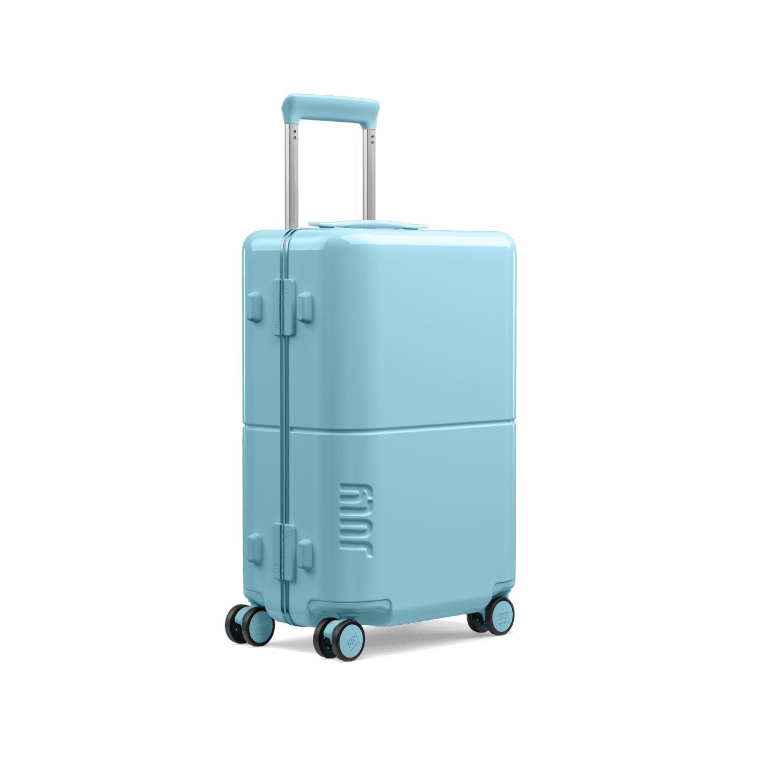July Carry On Trunk Polycarbonate 21" Luggage With Fast Charge Usb-C Cable - Coastal Blue
