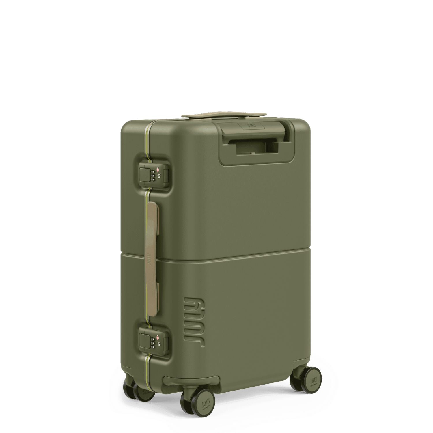 July Carry On Trunk Polycarbonate 21" Luggage With Fast Charge Usb-C Cable - Matte Green