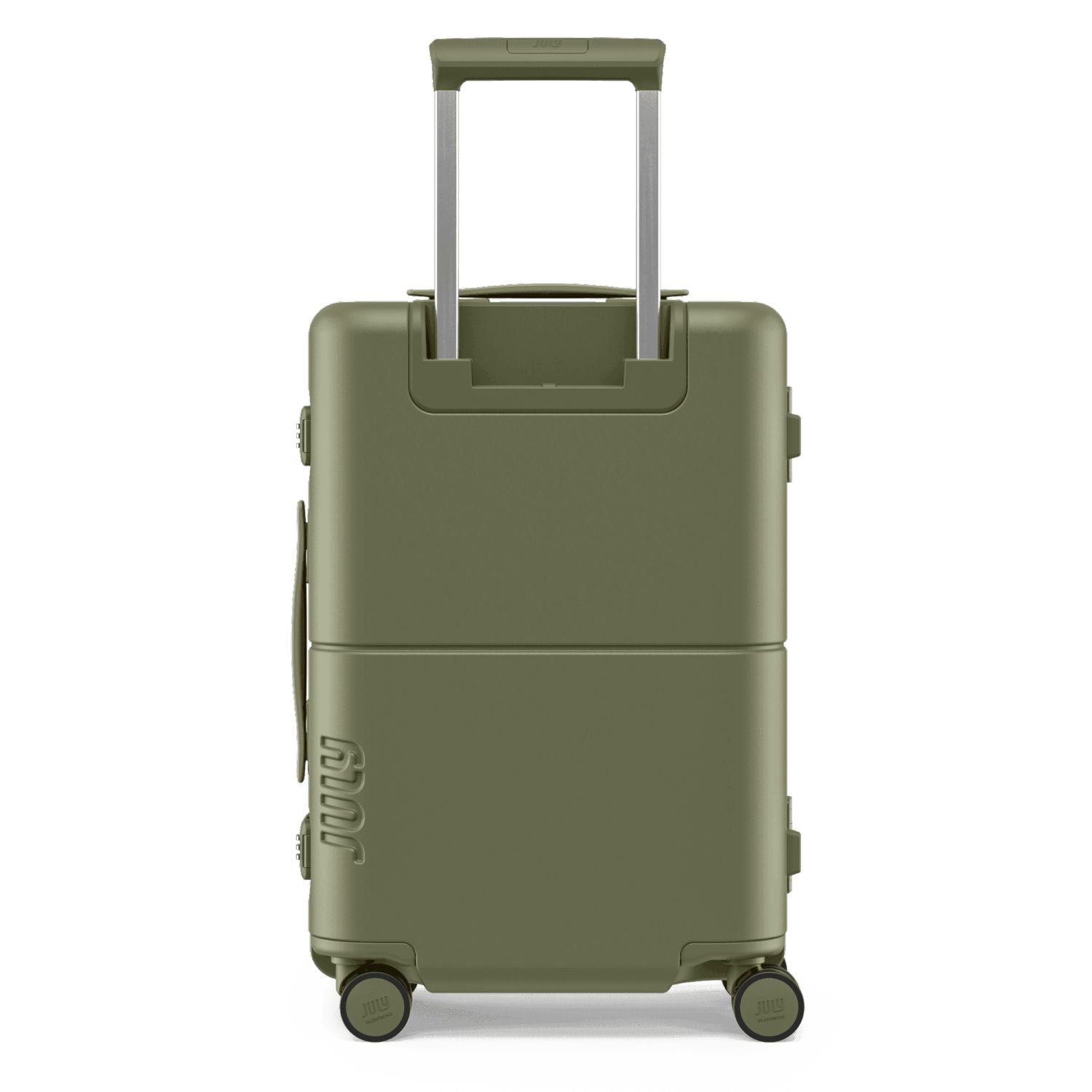 July Carry On Trunk Polycarbonate 21" Luggage With Fast Charge Usb-C Cable - Matte Green