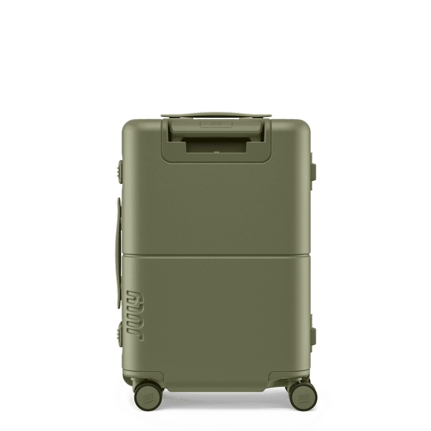 July Carry On Trunk Polycarbonate 21" Luggage With Fast Charge Usb-C Cable - Matte Green