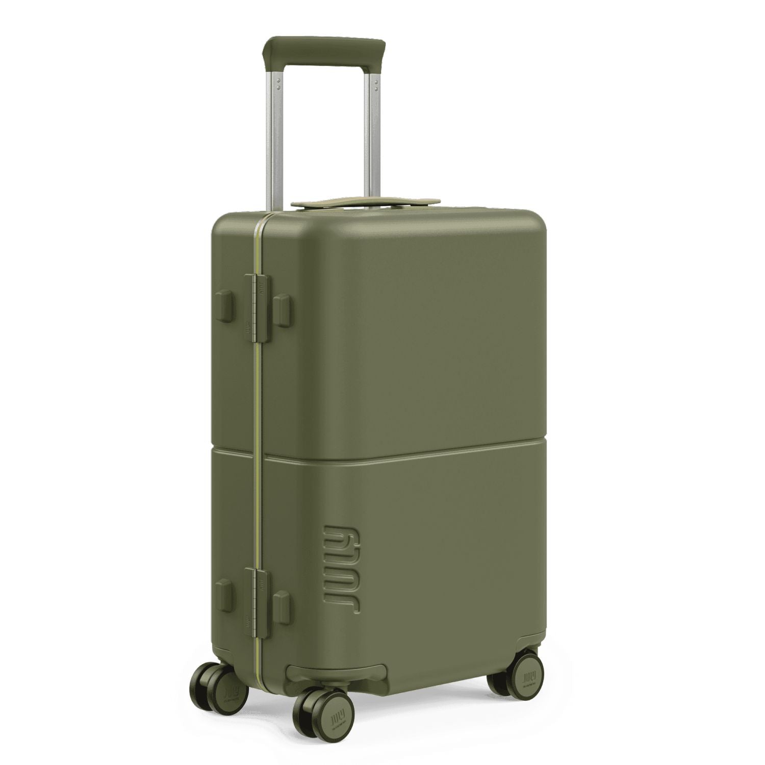 July Carry On Trunk Polycarbonate 21" Luggage With Fast Charge Usb-C Cable - Matte Green