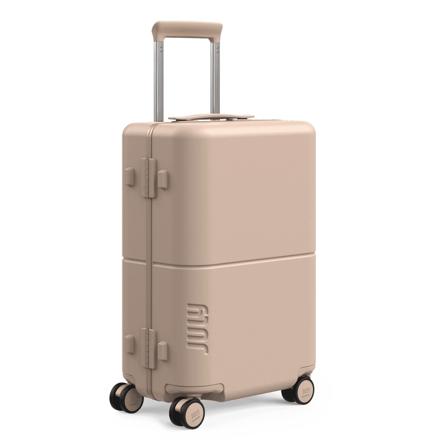 July Carry On Trunk Polycarbonate 21" Luggage With Fast Charge Usb-C Cable - Matte Sand