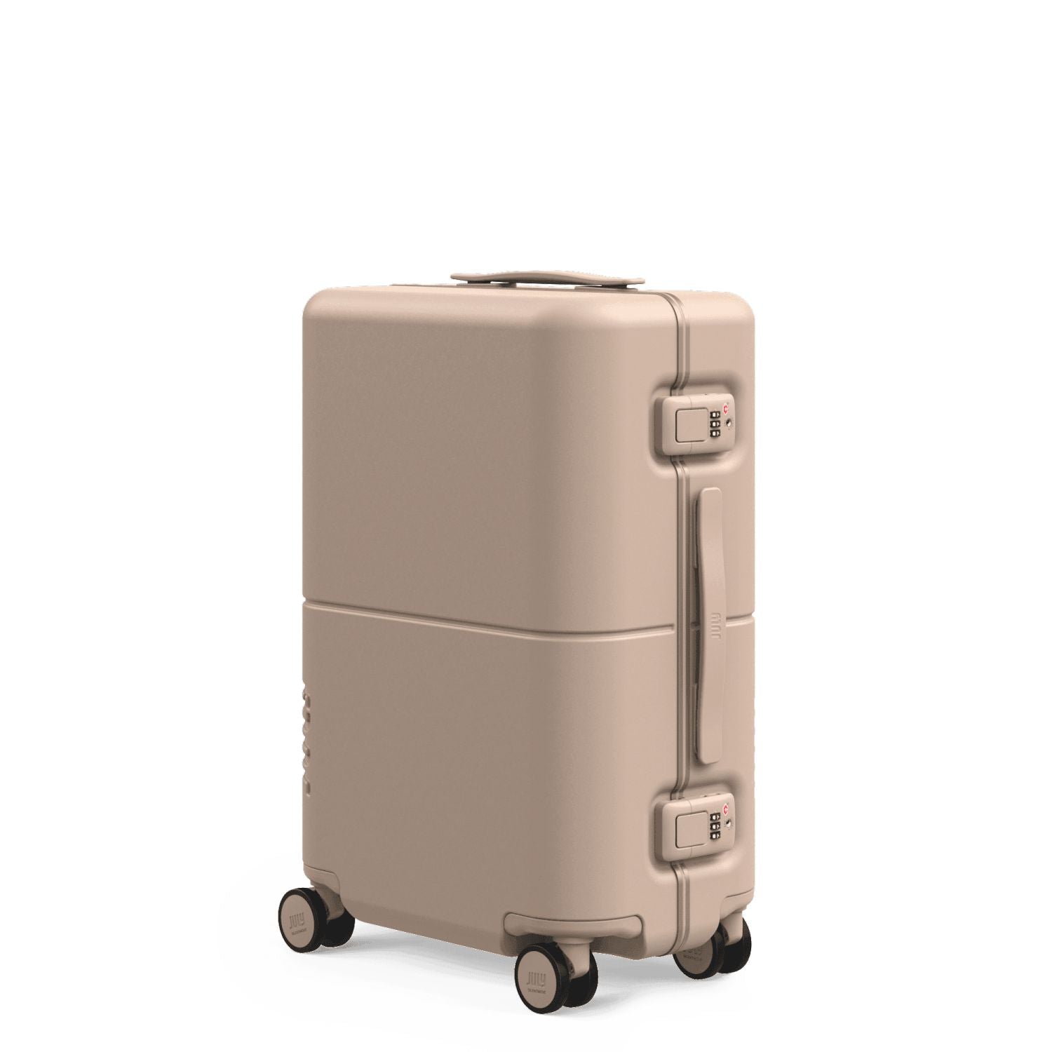 July Carry On Trunk Polycarbonate 21" Luggage With Fast Charge Usb-C Cable - Matte Sand