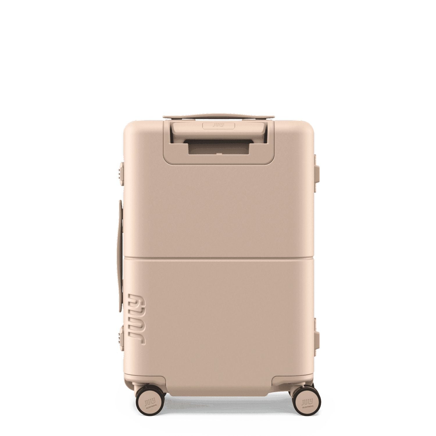 July Carry On Trunk Polycarbonate 21" Luggage With Fast Charge Usb-C Cable - Matte Sand