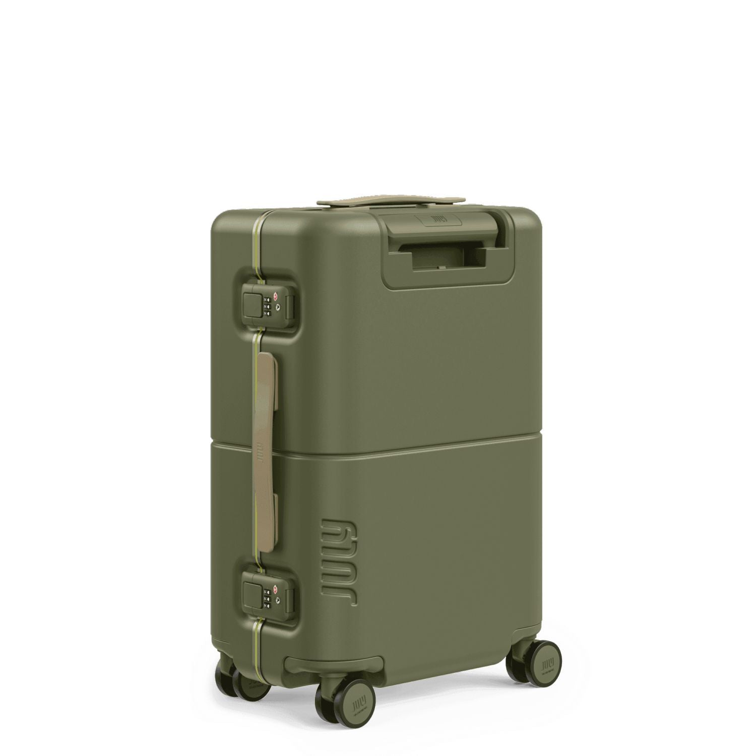 July Carry On Trunk Polycarbonate 21" Luggage With Fast Charge Usb-C Cable - Moss